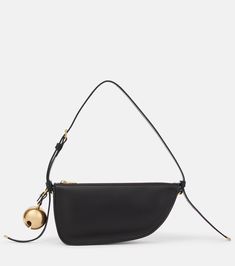 Mini leather shoulder bag in black - Burberry | Mytheresa Burberry Shoulder Bag, Luxury Tote Bags, Bottega Veneta Bags, Gold Bag, Black Shoulder Bag, Purple Bags, Mini Shoulder Bag, Burberry Bag, Blue Bags