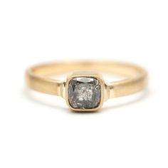 I found this stunning .60 ct. salt and pepper diamond and had to turn it into a ring with an 18k yellow brushed/matte gold bezel setting. It's elegant, one of a kind and great for everyday. Diamond measures 5x5mm. Ring size 6. Sizing available Layaway available via TotemKitten.com Salt And Pepper Diamond Ring Bezel, Bezel Set Salt And Pepper Diamond, Bezel Set Diamond Ring, Salt And Pepper Diamond Ring, Pepper Diamond Ring, Ring Inspo, Silver Eye, Pepper Diamond, Bezel Set Diamond