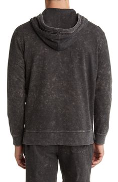 Mottled, acid-wash coloring brings instant old-favorite status to a hoodie made for timeless comfort from soft, stretchy cotton-blend fleece. Drawstring hood 70% cotton, 25% polyester, 5% elastane Machine wash, dry flat Imported Washed Hoodie Tops For Loungewear, Hooded Washed Hoodie For Loungewear, Washed Black Drawstring Hood Sweatshirt, Washed Black Sweatshirt With Drawstring Hood For Loungewear, Washed Black Drawstring Hood Sweatshirt For Loungewear, Casual Washed Hoodie For Loungewear, Hooded Washed Black Sweatshirt, Washed Black Hooded Sweatshirt, Washed Hoodie Sweatshirt For Loungewear