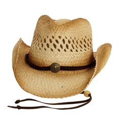 Sundance Natural Straw Cowboy Hat Front View Adjustable Beige Hat Band For Rodeo, Adjustable Brown Straw Hat In Country Style, Rustic Adjustable Hats For Country Events, Adjustable Brown Straw Hat For Country Events, Adjustable Western Hat Band In Natural Color, Adjustable Natural Color Western Hat Band, Natural Color Adjustable Western Hat Bands, Adjustable Natural Western Hat Bands, Natural Adjustable Country Style Hat