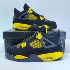 New In Box Air Jordan Retro 4 Thunder Dh6927-017 2023 Release Size 10 Mens Ships Sameday Thank You For Shopping With Us Jordan 4 Fire Red, Nike Shoes Women Fashion, Air Jordan Retro 4, Pretty Sneakers, Jordan Retro 4, Jordan 9 Retro, Jordan 4s, Jordan Shoes Retro, Shoes Outfit Fashion