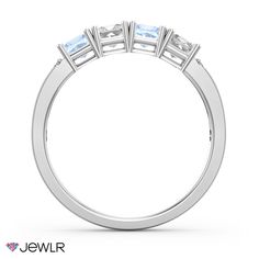 You can personalize this beautiful and classic design with 2 to 7 princess cut gems, each 3x3mm. You can also choose from options of diamonds or cubic zirconias to customize the 6 accents on the sides. Make it perfect for you in sterling silver or gold and your favorite gems or birthstones to represent your loved ones. Complete the design with an optional engraving.