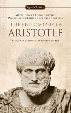 the book cover for the philosophy of aristole with an image of a man's head