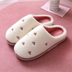 Pamper your feet with our Embroidered Fruit Plush Indoor House Slippers! These slippers feature adorable embroidered fruit designs, making them both stylish and comfortable. Keep your feet cozy and add a touch of fun to your indoor loungewear. Your feet will thank you! Ladies Slides, Bedroom Slippers, Pattern Shoes, Soft Slippers, Winter Slippers, Faux Fur Slippers, 1st Birthday Outfits, Warm Slippers