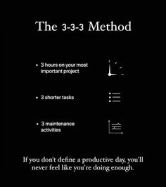 the 3 - 3 - 3 - 3 method to improve your project