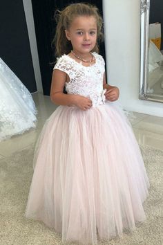 Cute White and Pink Flower Girl Dress with Lace Bodice' – FancyVestido Pink Flower Girl Dress, Pink Flower Girl, Cheap Flower Girl Dresses, Pink Flower Girl Dresses, Cheap Flowers, Pearl Pink, Flower Girl Dresses Tulle, Wedding Flower Girl, Lace Bodice