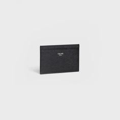 Card holder in Grained calfskin - Black - 10B703BEL.38SI | CELINE Luxury Wallets With Grained Texture For Formal Occasions, Classic Formal Wallet With Pebbled Texture, Classic Formal Wallets With Pebbled Texture, Classic Pebbled Texture Formal Wallets, Aging Beautifully, Small Leather Goods, Hand Sanitizer, Card Case, Plastic Bag