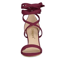 These lace-up block heels can be the perfect pair to add a few inches to your frame, elongate your legs, and rock every dress, denim jeans, or skirt with ease! These lace-up block-heel sandals also keep your look trendy and elegant. Faux suede vamp, more textured. Rubber Outsole and ABS heel, anti-slip effectively. Moderate heel height, makes you feel more comfortable. Please check your size to make sure the item fits before ordering. Adjustable Lace-up Party Heels, Lace Up Block Heel, Dress Denim, Womens Chunky Heels, High Heels Sandals, Chunky High Heels, Heels Sandals, Block Heels Sandal, Heel Sandals