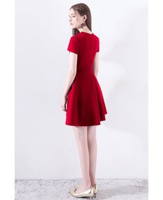 Shop Retro Chic Short Sleeve Little Red Dress With Bow Knot online. All instock with free shipping. Pro since 2009. Solid Color Short Sleeve Mini Dress For Evening, Knee-length Short Sleeve Party Dress, Short Sleeve Mini Dress With Bow For Party, Red Knee-length Mini Dress, Formal Short Sleeve Mini Dress In Solid Color, Red Solid Knee-length Mini Dress, Elegant Red Mini Dress With Bow, Elegant Solid Color Mini Length Short Sleeve Dress, Red Short Sleeve Dress With Bow