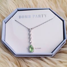 Bomb Party Bnib Necklace, Original Collection, Msrp $116. Party Jewelry, Womens Jewelry Necklace, Jewelry Necklaces, Women Jewelry, Necklaces, Green, Silver, Women Shopping, Color