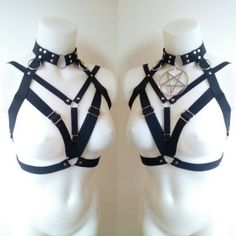 Thigh Harness Outfit, Goth Harness, Cyberpunk Accessories, Harness Bag, Harness Outfit, Harness Fashion, Burlesque Costumes, Chest Harness, Diy Clothes Design