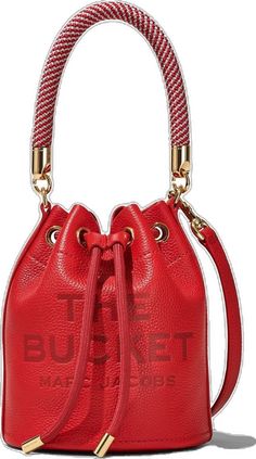 Marc Jacobs, Bucket Bag, Collage, Red, Pins