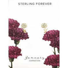 Every birthday is special, and every birth month has a special flower associated with it, too! We've got beautiful, dainty earrings in silver and gold tones in the shape of every birth flower, from carnation to holly. Materials: 14K gold plated sterling silver sterling silver Features: 0.5-0.75" stud, Lead & Nickel free, post back Mother's Day Sterling Silver Birth Flower Earrings, Sterling Silver Flower Earrings For Anniversary And Mother's Day, Gold Birth Flower Earrings For Gift, Gold Birth Flower Earrings For Anniversary, Gold Earrings With Birth Flower For Anniversary, Dainty Birth Flower Earrings For Mother's Day, Flower Charm Earrings For Mother's Day Anniversary, Flower Charm Earrings For Anniversary And Mother's Day, Dainty Flower Earrings For Mother's Day Anniversary