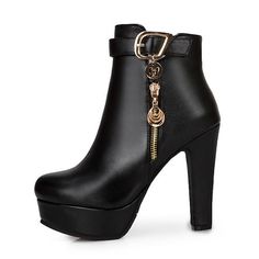 Category:Boots; Upper Materials:PU; Embellishment:Buckle; Heel Type:High Heel; Actual Heel Height:2.36; Gender:Women's; Toe Shape:Round Toe; Type:Booties Ankle Boots; Style:Business,Classic; Heel Height(inch):>5; Boot Shaft:Booties / Ankle Boots; Occasion:Daily,Office; Closure Type:Zipper; Pattern:Solid Colored; Shipping Weight:0.983; Listing Date:10/20/2020; Production mode:Self-produce; 2022 Trends:Heel Boots; Foot Length:; Size chart date source:Provided by Supplier.; Special selected product Cheap Ankle Boots, Red Booties, Boots For Short Women, Block Heel Ankle Boots, Super High Heels, Buckle Boots, Platform Ankle Boots, Style Classique, Womens Boots Ankle