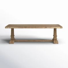 an old wooden table on a white background with no one around it to see the image