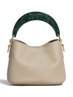 Find MARNI Venice Leather Bucket Bag on Editorialist. This Marni bucket bag is crafted from calf leather and features a top handle, detachable shoulder strap, concealed magnetic fastening, and internal slip pocket. The bag has a logo stamp on the front. It is a mini bag. Marni Bag, Mini Bucket Bags, Mini Bucket, Leather Bucket Bag, Leather Bucket, Purple Bags, Logo Stamp, Cute Bags, Pink Bag