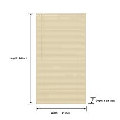 the width of a window blind with measurements