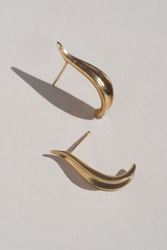 A truly stunning unique earrings that perfectly pair everyday casual outfits through to special occasions and nights out, named for Morro Bay - a small special California town. Gold Vermeil (14k gold over sterling silver) made with recycled materialsCARE: Most metals will naturally patina over time, however, there are measures you can take to prolong the life of your jewelry. We recommend removing all jewelry prior to showering, swimming, cleaning, or applying lotions or oils. If your jewelry be 14k Gold Filled Earrings With Polished Finish For Everyday, Handmade 14k Gold Earrings For Everyday, Everyday Gold Recycled Gold Earrings, Yellow Gold Hallmarked Earrings For Everyday, Minimalist Recycled Gold Earrings In Gold, Minimalist Recycled Gold Earrings, Minimalist Gold Earrings Made From Recycled Gold, Everyday Gold Pierced Earrings, Gold Sterling Silver Earrings For Anniversary