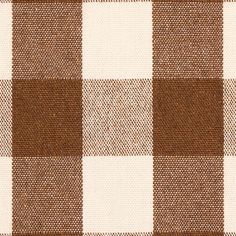 a brown and white checkered table cloth