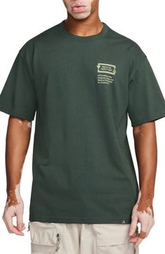 Tested in the Oregon wilderness, this rugged, all-adventure shirt wicks away sweat for comfort and sports a roomy fit that's easy to layer in the cold. 29 1/2" length (size Medium) Crewneck Short sleeves Dri-FIT moisture-wicking technology 63% polyester, 37% cotton Machine wash, tumble dry Imported Nordstrom x Nike: A curated lifestyle destination where fashion is the ultimate sport Athleisure T-shirt For Outdoor Activities With Relaxed Fit, Athleisure T-shirt For Outdoor Activities, Relaxed Fit, Relaxed Fit T-shirt For Outdoor Activities In Athleisure Style, Relaxed Fit Athleisure T-shirt For Outdoor Activities, Athleisure Relaxed Fit T-shirt For Outdoors, Sporty Oversized Top For Outdoor, Nike Athleisure Tops For Outdoor Activities, Athleisure Outdoor Cotton T-shirt, Outdoor Cotton T-shirt For Athleisure