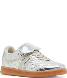 Steve Madden Madrid Metallic Low Top Sneakers | Dillard's Casual Silver Platform Sneakers In Synthetic Material, Silver Lace-up Platform Sneakers Synthetic, Silver Lace-up Platform Sneakers, Sporty Silver Low-top Platform Sneakers, Silver Lace-up Sneakers With Vulcanized Sole, Casual Silver Sneakers With Contrast Sole, Casual Silver High-top Lace-up Sneakers, Silver Lace-up Synthetic Sneakers, Silver Synthetic Round Toe Sneakers