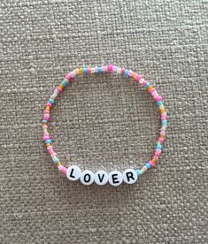 Taylor Era Bracelet, Taylor Swift Bracelet Albums, Taylor Swift Inspo Bracelets, Taylor Swift Tour Bracelet Ideas, Taylor Swift Eras Colors Bracelets, Diy Bracelets Taylor Swift, Accessories Taylor Swift, Lover Taylor Swift Jewelry, Lover Album Bracelet