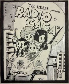 the works radio gaja cover art for their new album,'the works '