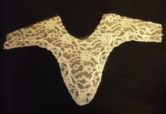 Delicate ivory netted lace yoke insert, net lace collar to trim a dress or vintage costume, in good condition. The insert is about 15 1/2" wide by 9" long overall.  The bottom edge is finished.  The top and sides are left unfinished to be sewn into the neckline, shoulders, and sleeve sections of a dress or costume. White Lace Patchwork For Formal Occasions, White Lace With Patchwork For Formal Occasions, Formal White Lace With Patchwork, Fitted Victorian Lace With Lace Trim, Fitted White Victorian Lace, Victorian Fitted Scalloped Lace, Lace Collar Dress, Dress Trims, Net Lace