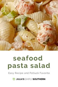 seafood pasta salad recipe and potluck favorite