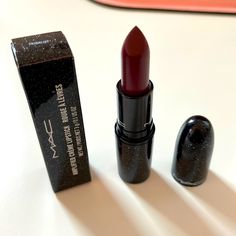 Brand New In Box. Dark Mac Lipstick, Storybook Cosmetics, Black Lipstick, Ethereal Makeup, Dope Makeup, Fancy Makeup, Makeup Obsession, Mac Lipstick, Makeup Items