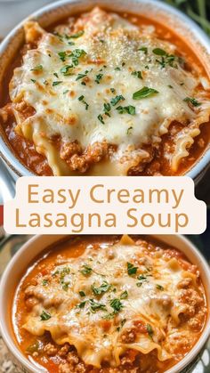 Soup Favorites: Easy Creamy Lasagna Soup Easy Lasagna Soup Recipe Simple, Lasagne Soup Recipe Crock Pot, Lasagna Recipe Soup, Lasagne Soup Recipe, Creamy Lasagna Soup, Creamy Lasagna, Lasagne Soup, Easy Lasagna Soup