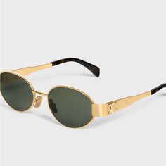 Like New!* Celine Triomphe Metal 01 Sunglasses In The Gold Metal Color. Bought Only A Few Months Ago, But Only Worn Twice. Original Price Is $550 (Plus Tax), And I’d Like $450 Or Best Offer. Again, They Have Only Been Worn Twice And Are Like New In “New” Condition! #Celine #Sunglasses #Gold #Designer This Purchase Comes With The Glasses, The Beautiful Leather Case It Comes In That Is Also Able To Used As A Small Over The Shoulder Style Clutch, & Small Cloth To Clean The Glasses. Celine Glasses, Celine Accessories, Celine Triomphe, Celine Sunglasses, Metal Glasses, Christmas Wishlist, Colored Sunglasses, Metal Color, Leather Case