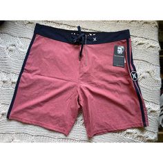 Nwt Phantom Boardshorts Inseam 8” Rise 13 1/2” Relaxed Fit Surfing Shorts, Sporty Surfing Shorts With Pockets, Casual Bermuda Surfing Shorts, Cotton Surfing Shorts, Red Surfing Shorts, Red Short Bottoms For Surfing, Beige Chinos, Seersucker Shorts, Athleisure Casual