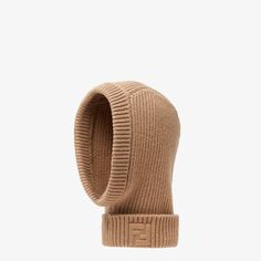 Beige balaclava-style hat made in a wool and cashmere fisherman’s rib knit. Cuff with a plain-knit, embossed FF detail in matching tones. Made in Italy. One Size Balaclava Style, Fendi Hat, Knitwear Dress, Clutch Pouch, Boot Accessories, Women Essentials, Beachwear For Women, Hat Making, Knit Cuff