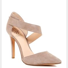 Sold Out On Nordstrom. Never Worn, No Marks On Soles Or Suede. Make Me An Offer. Pointed Toe Suede Heels With Heel Loop, Fitted Suede Sandals With Pointed Toe, Work Style, Vince Camuto Shoes, Make Me An Offer, Work Fashion, Vince Camuto, Shoes Women Heels, Shoes Heels