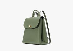 Crafted from durable pebbled leather our new Essential Backpack is just what you need for a casual outing. It features an inteiror zip pocket and has plenty of room for both your iPhone and iPad. | Kate Spade Essential Medium Backpack, Romaine Kate Spade Leather Backpack For On-the-go, Green Leather Backpack With Detachable Strap For Everyday, Green Leather Backpack With Detachable Strap, Leather Backpack With Detachable Strap For Work, Leather Work Backpack With Detachable Strap, Leather Workwear Backpack With Detachable Strap, Green Leather Backpack With Detachable Strap For On-the-go, Versatile Leather Backpack For Work, Everyday Green Backpack With Detachable Strap