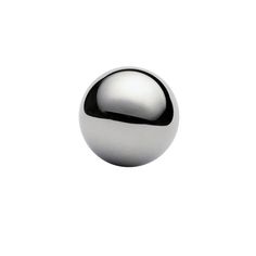 a metal ball on a white background