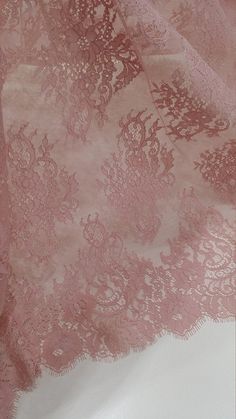 "Bright old rose pink Chantilly lace fabric from France Both sides are scalloped. Width: 145 cm/57.1 inches Item number: LL50401 www.LaceToLove.com Price is set for one meter/yard. You will receive the fabric in one continuous piece if you purchase more than 1 meter/yard. IMPORTANT! Maximum one piece length of this lace is 2.90 meters/yards. If you buy more than 2.90 meters/yards of this lace you will receive it in several pieces. Actual color may vary greatly form the color you see on screen. I Pink Crochet Lace For Party, Pink Lace Tulle Fabric For Wedding, Elegant Pink Lace Tulle Fabric, Black Lace Fabric, White Lace Fabric, Old Pink, Alencon Lace, Lace Veils, Lace Bridal Gown