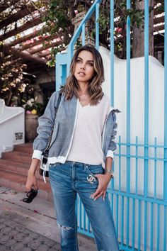 Jacquard Jacket | VivaLuxury Viva Luxury, Jacquard Jacket, Casual Bottoms, Street Fashion Photography, Easy Breezy, Casual Street Style, Girly Outfits, Fashion Bloggers