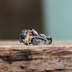 Silver Branches Ring, Natural Citrine Ring, Leaves Celestial Ring, 925 Sterling Silver Ring, Handmade Nature Inspired Ring, Anniversary Gift 》D E T A I L S《 Gemstone: 1) Natural Citrine Gem Color: 1) Yellow Gem Shape: 1) Marquise  Gem Category: Cut Metal: 925 Sterling Silver Purity: 925 Parts Per 1000 Setting Type: Prong Set Silver Polish: High Ring Size: All Size Available Please note that there Can be slight variations in stone texture and color shades in the actual product that you receive. T Celestial Ring, Yellow Gems, Nature Inspired Rings, Branch Ring, Citrine Ring, Stone Texture, Natural Citrine, Green Peridot, Gemstone Healing