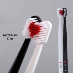 WB Heart Toothbrush, Couple Brushing Teeth, Couple Toothbrush, Heart Brush, Teeth Aesthetic, Teeth Brush, Heart Couple, Brush Teeth, Skater Aesthetic