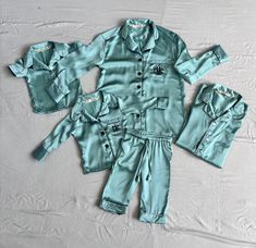 Green Satin Matching Bridesmaid Pajamas Shirt Short Pant Set for Bridal Party and Getting Ready . Flower Girl Pj Set Available Too. - Etsy Matching Long Sleeve Sleep Sets, Family Matching Long Sleeve Pajama Sets, Blue Matching Loungewear Sets, Summer Family Matching Long Sleeve Sets, Family Matching Sleepwear Set, Family Matching Long Sleeve Sets For Summer, Matching Green Sleepwear For Loungewear, Green Matching Sleepwear For Loungewear, Green Matching Sleepwear