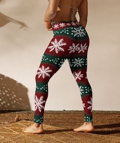 Christmas Leggings, Ugly Christmas Sweater Yoga Leggings, Super Soft and Comfortable fall Winter Clothing Her, Festive Holiday Wear Forget basic black. What your wardrobe needs is a wake-up call. The all-over design makes these high-rise yoga leggings pop, while the four-way stretch provides total comfort when on the move. * 82% polyester, 18% spandex * Four-way stretch, which means fabric stretches and recovers on the cross and lengthwise grains. * Made with a smooth, comfortable microfiber yar Cozy Winter Leggings For Loungewear, Full-length Leggings For Winter Loungewear, Full-length Winter Leggings For Loungewear, Full Length Leggings For Winter Loungewear, Full Length Leggings For Loungewear In Winter, Full Length Winter Leggings For Loungewear, Cozy Full-length Winter Leggings, Red Casual Leggings For Winter, Red Casual Winter Leggings