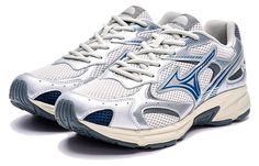 Mizuno Cyclone Speed 2k 'Silver Fantasy Blue' D1GH222913 Classic Silver Running Shoes For Streetwear, Silver Classic Running Shoes For Jogging, Classic Silver Running Shoes For Jogging, Silver Breathable Running Shoes For Sports, Korean Street Fashion Men, Carl Lewis, Mizuno Shoes, Jeweled Shoes, Kicks Shoes