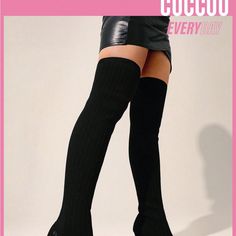 Slip-On Stretch -Knee-High Sock Boots-Stiletto Size 38 Condition New Knee High Sock Boots, Sock Boots, High Socks, Knee High Sock, Knee High, Heeled Boots, Slip On, Socks, Boots