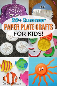 paper plate crafts for kids that are fun and easy to make with the kids at home