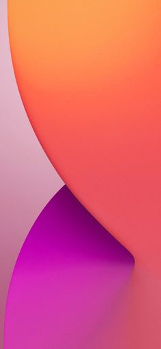 an orange, pink and purple background with curved lines on the bottom right corner is shown