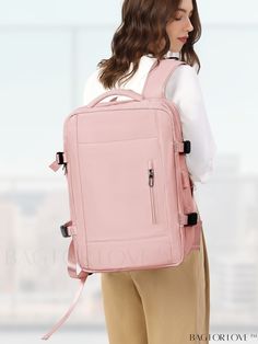 BagForLove - Stylish & Practical Zippered Backpack, Ideal Mothers Day Gift for Mom Product Description Color Pink Strap Type Adjustable Details Buckle Composition 10% Polyester Closure Type Zipper Style Fashionable Bag Size Medium Pattern Type Plain Material Polyamide Type Laptop Backpack Features Multi-function Size Chart INCH CM Handle Height Strap Length Bag Height Bag Width Bag Length 2 inch 31.5 inch 17.7 inch 8.7 inch 13 inch Handle Height Strap Length Bag Height Bag Width Bag Length 5 cm Large Capacity Pink Nylon Backpack, Pink Large Capacity Travel Backpack, Functional Rectangular Pink Backpack, Rectangular Pink Portable Backpack, Pink Large Capacity Backpack For On-the-go, Bags Backpacks, Laptop Backpack, Gift For Mom, Royal Blue