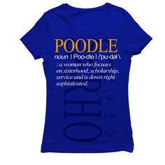 a women's t - shirt with the words poodle on it