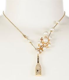 Women's Crystal & Rhinestone Jewelry | Dillard's Chic Party Necklace With Lobster Clasp, Chic Party Necklaces With Lobster Clasp, Gold-tone Chain Necklace With Lobster Clasp For Party, Party Gold-tone Chain Necklace With Lobster Clasp, Party Chain Necklace With Lobster Clasp, Engagement Outfits, Stylish Wedding, Rhinestone Jewelry, Dillard's